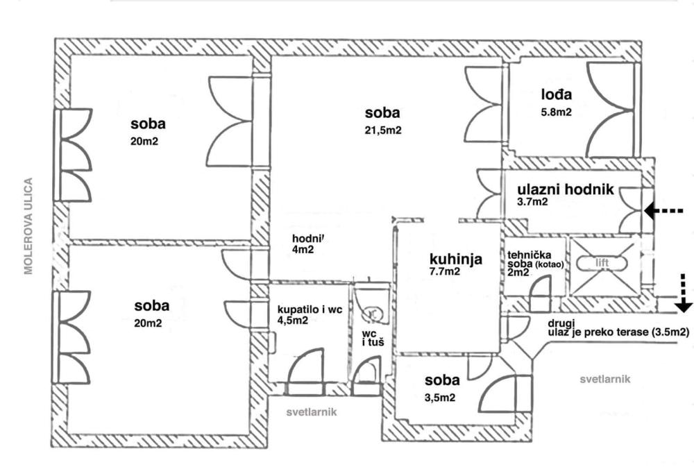 Slika 1 - Molerova, Trosoban stan na prodaju, 86m2, 439.000€
