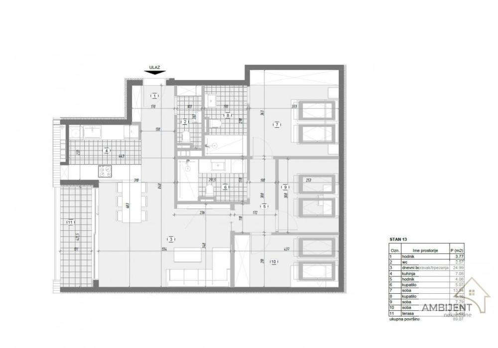 Slika 2 - Četvorosoban stan na prodaju, 89m2, 311.745€