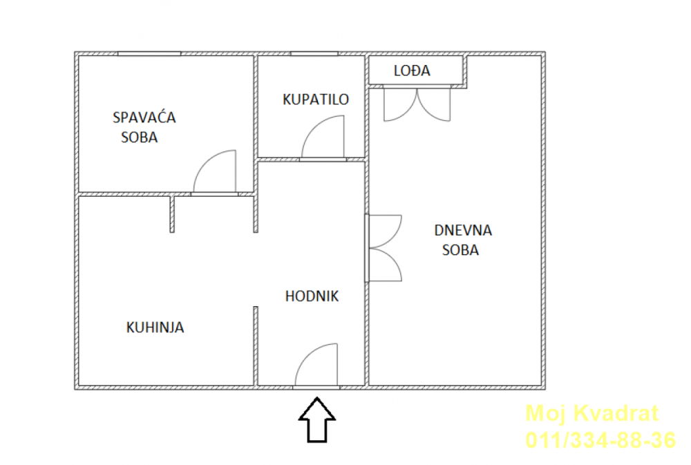 Slika 1 - Dvosoban stan na prodaju, 44m2, 141.500€