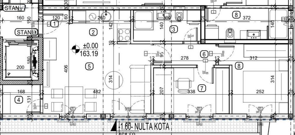 Slika 1 - Trajka Stamenkovića, Trosoban stan na prodaju, 46m2, 228.800€